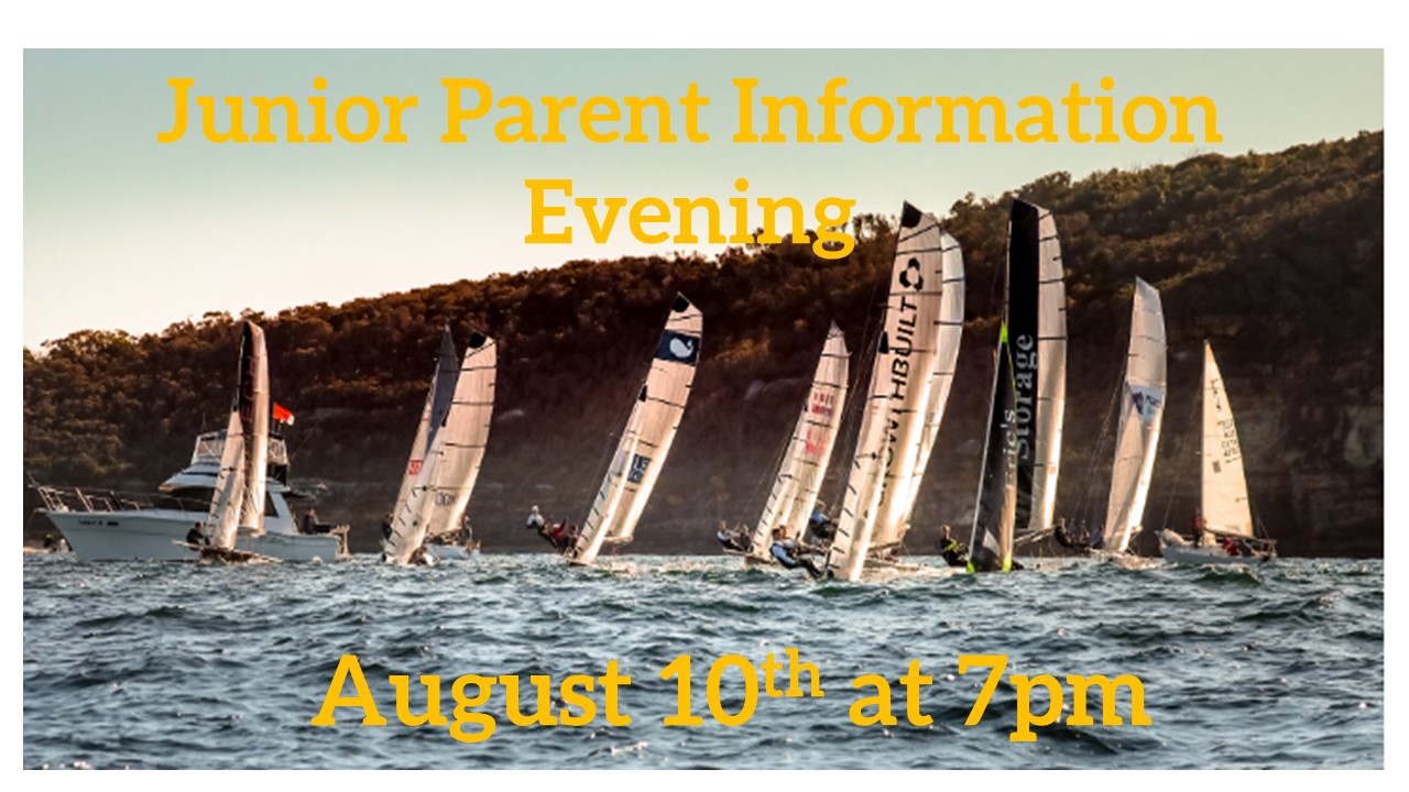 JUNIOR PARENT INFORMATION EVENING   Wednesday 10th August at 7pm