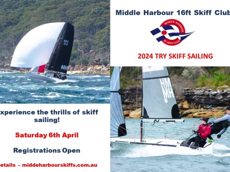 “TRY SKIFF” Sailing – Sat 6th April. Register Now!
